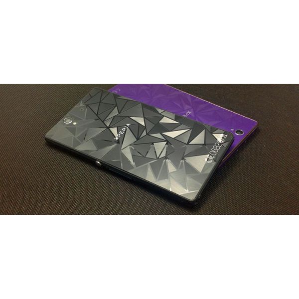 Combo miếng dán 3D vân kim cương và Cường lực mặt trước cho Sony Z Ultra