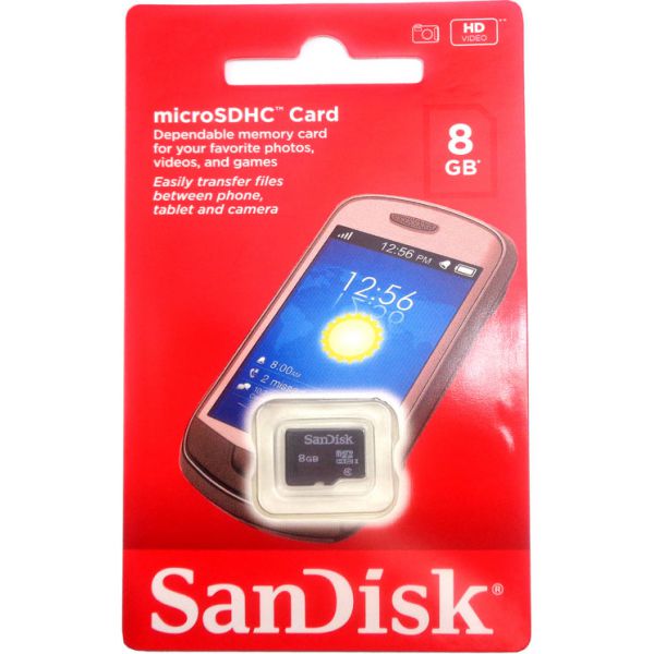 Thẻ nhớ Micro Sandisk Class 4 8Gb Chính Hãng