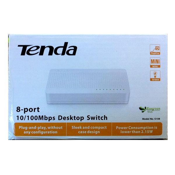 Bộ chia mạng Tenda Switch 8port S108 chính hãng