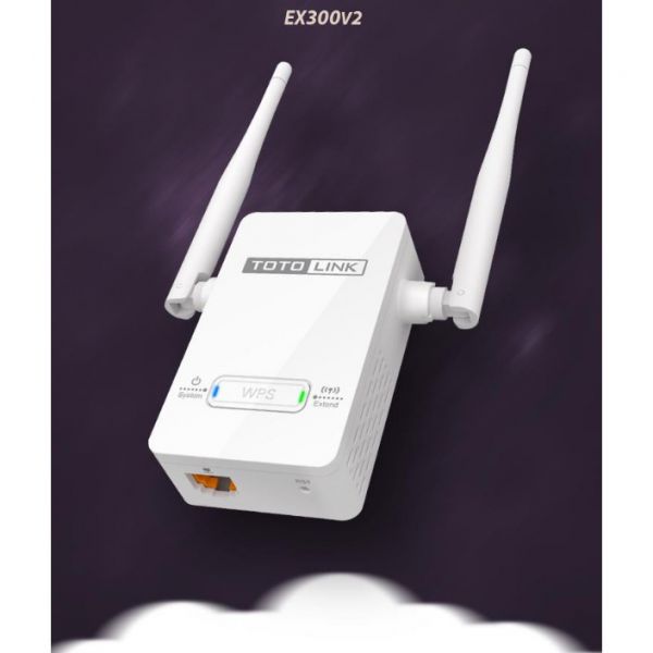 Bộ kích sóng Wifi Totolink EX300v2 2 Râu Chính Hãng