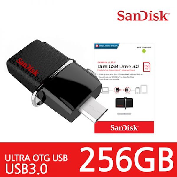 USB OTG 3.0 Sandisk Ultra Dual 256GB Chính Hãng