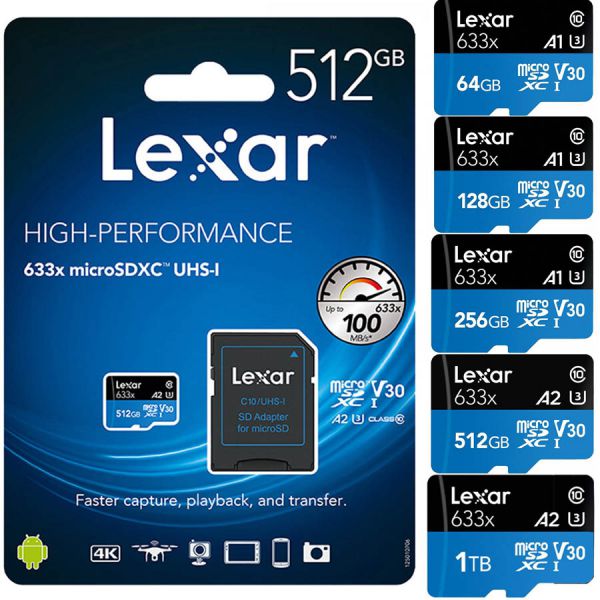 Thẻ nhớ Micro SDXC Lexar A2 512gb U3 4K 100Mb/s Chính Hãng