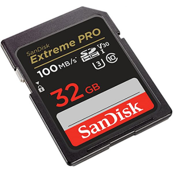 Thẻ nhớ SDHC SanDisk Extreme Pro  32Gb 100Mb V30 U3 Chính Hãng