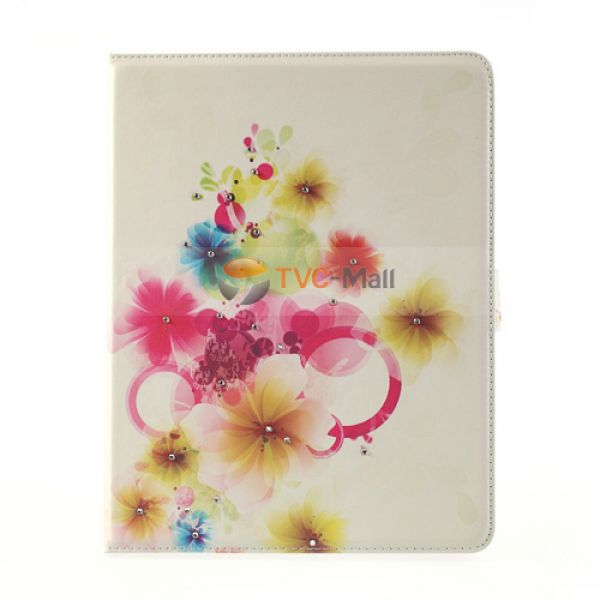 Bao da phun hoa đính đá iPad 2/3/4 ( nhiều mẫu)