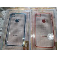 Ốp lưng nhựa trong viền màu iphone 4/4s