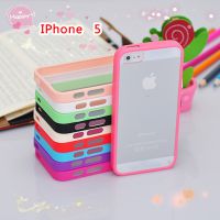 Ốp lưng nhựa trong viền màu iphone 5/5s