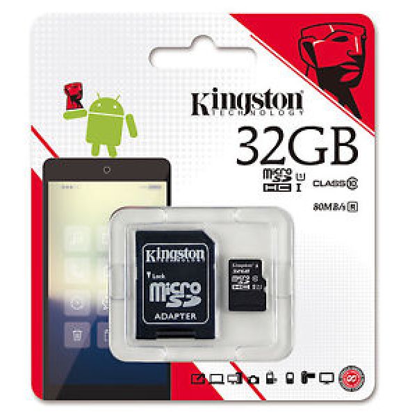Thẻ Nhớ MicroSD Kingston 32g Class 10 - 80mbs chính hãng