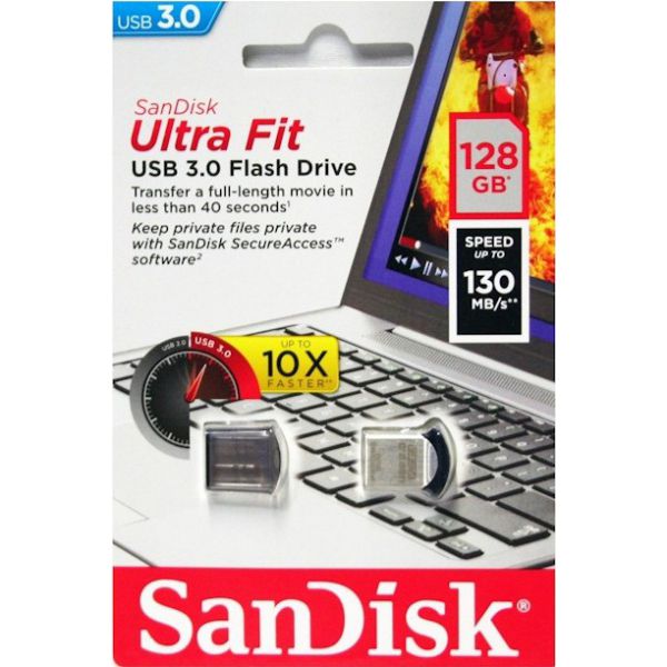 USB Sandisk CZ43 Ultra Fit 128Gb Chính Hãng