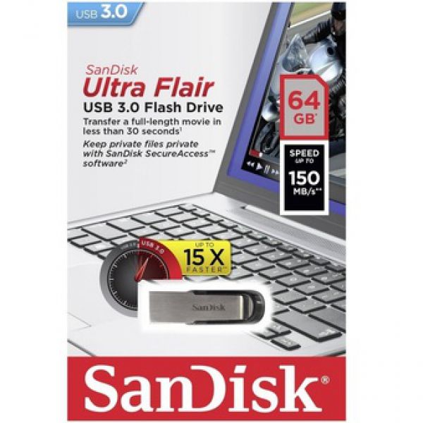 USB SanDisk CZ73 64GB Ultra Flair USB 3.0 Chính Hãng