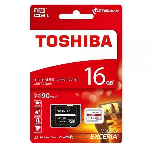 Thẻ nhớ microSD Toshiba 16Gb 90Mb/s Class 10 Chính Hãng