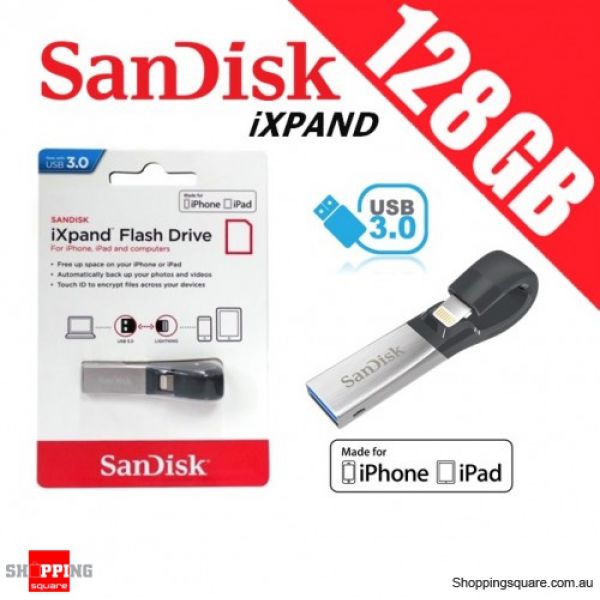USB Sandisk Ixpand 3.0 128gb cho iPhone cổng lightning Chính Hãng