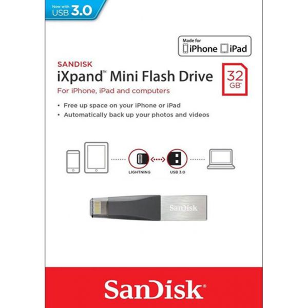 USB Sandisk iXpand Mini OTG Cho Iphone Ipad 32GB Chính Hãng Sandisk