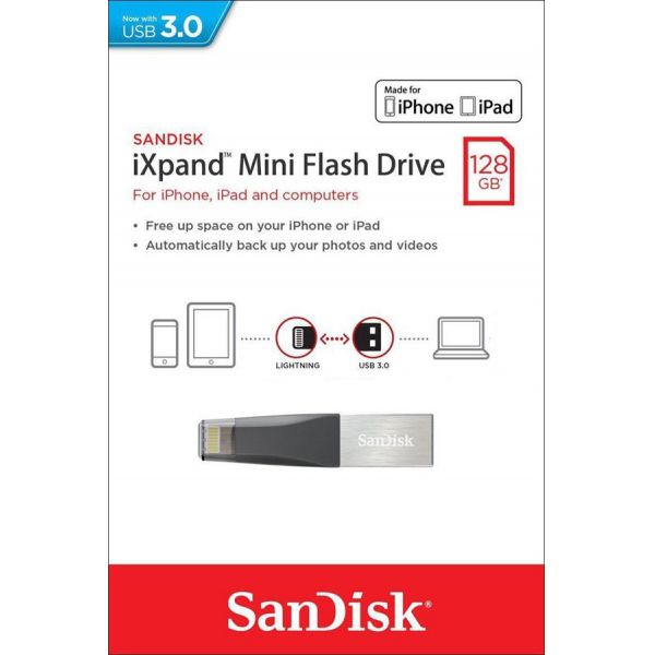 USB Sandisk iXpand Mini OTG Cho Iphone Ipad 128GB Chính Hãng Sandisk