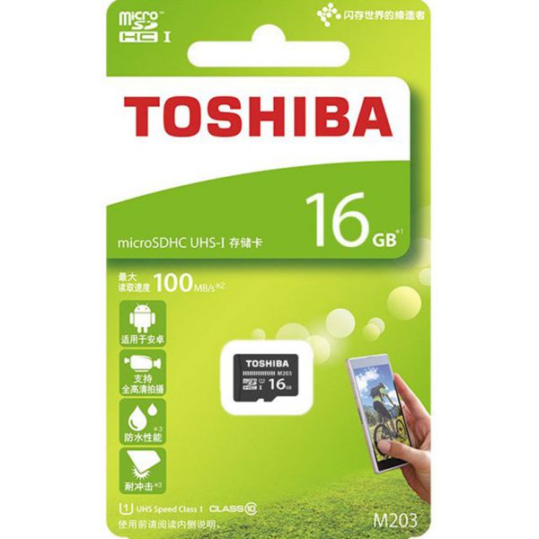 Thẻ Nhớ MicroSD ToShiBa M203 16gb Class 10 100mb/s Chính Hãng