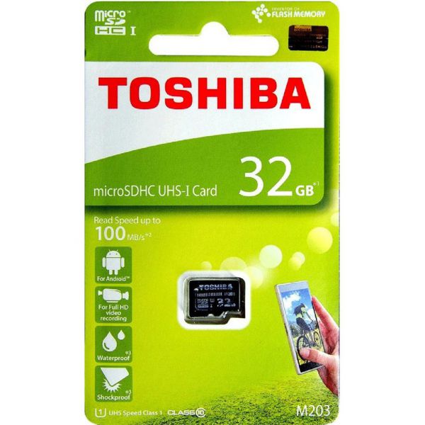 Thẻ Nhớ MicroSD ToShiBa M203 32gb Class 10 100mb/s Chính Hãng
