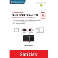 USB Sandisk OTG 3.0 Ultra Dual 16GB (Đen) Chính Hãng