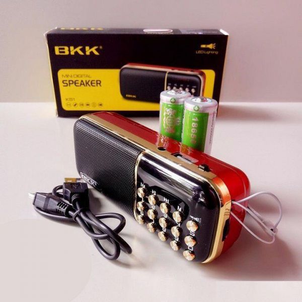 Đài FM BKK K-51 đèn led đọc usb, thẻ nhớ