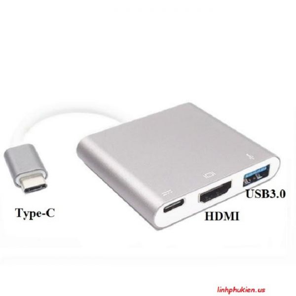 Cáp chuyển đổi type c 3.1 sang HDMI có cổng OTG + Cổng USB