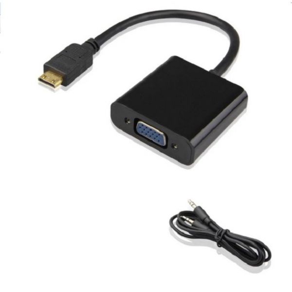 Cáp chuyển Mini HDMI sang VGA có audio
