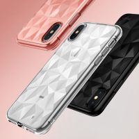 Ốp Iphone X/ XS/ XS Max dẻo trong vân kim cương