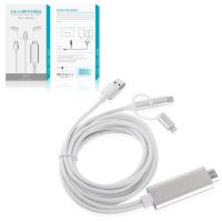 Cáp HDMI Cho Điện Thoại Micro USB - Type-C - Lightning 3 In 1