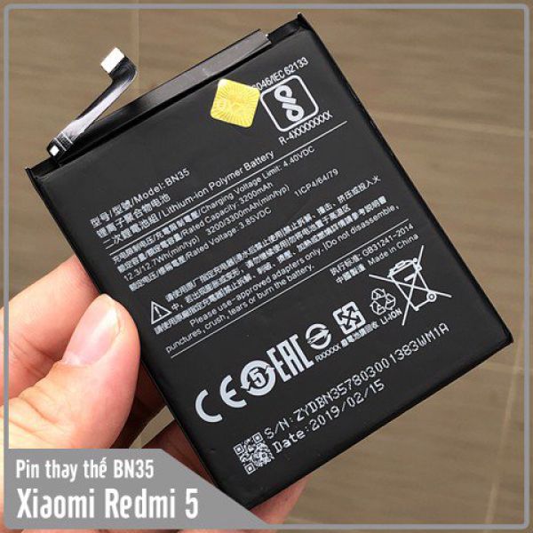Pin Redmi 5 (5.7")/ BN35/ 3300mAh cao cấp