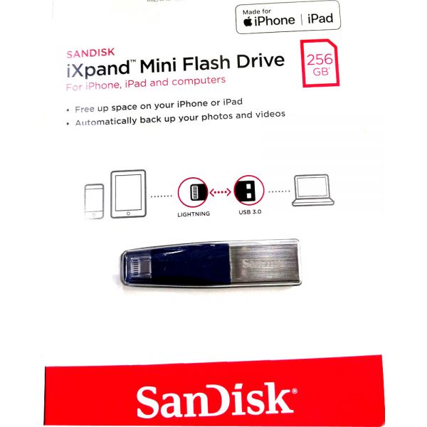 USB Sandisk iXpand Mini OTG Cho Iphone Ipad 256GB Chính Hãng