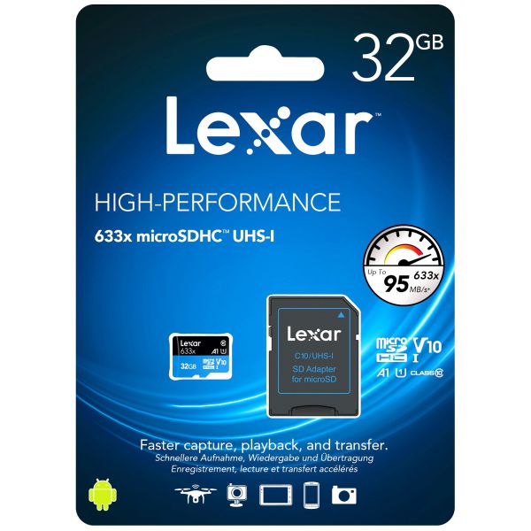 Thẻ nhớ Micro SDXC Lexar A1 32Gb U3 4K 95Mb/s Chính Hãng