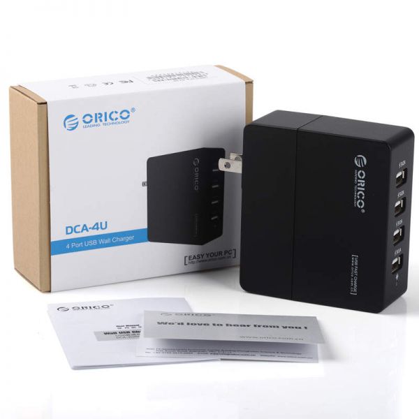 Củ Sạc thiết bị di động Orico DCE-4U, 4 cổng 5V USB (2*2A, 2*1A)