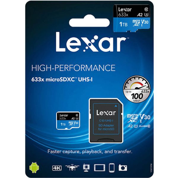 Thẻ nhớ Micro SDXC Lexar A2 1TB U3 4K 100Mb/s Chính Hãng