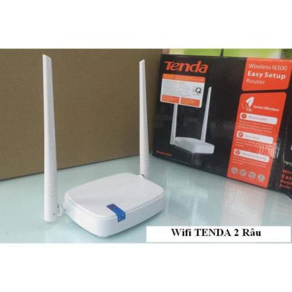 Bộ phát Wifi Tenda N301 2 Râu (Trắng) chính hãng