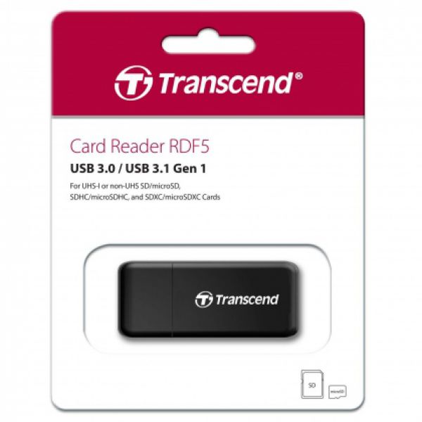 Đầu đọc thẻ nhớ Transcend F5 (USB 3.0) Chính Hãng