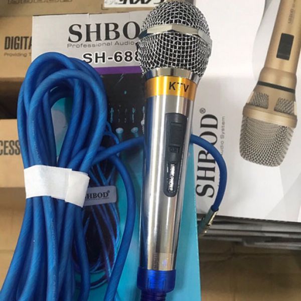 Mic karaoke có dây SHBOD SH688, hàng chính hãng, dành cho MC và karaoke