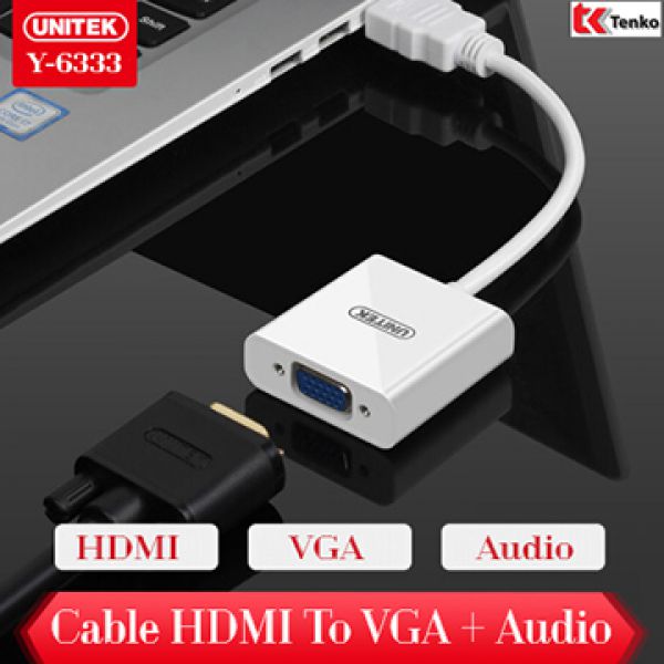 Cáp chuyển HDMI Sang VGA & Audio UNITEK chính hãng