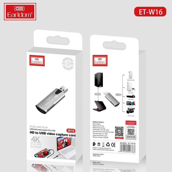 HDMI Đa Năng Chân USB Earldom W16 chính hãng