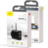 Củ sạc điện thoại 60w 3 cổng (C-U-U) BASEUS PPS quick charger CCFS-F01 chuẩn PD3.0 + QC3.0 Quick Charge