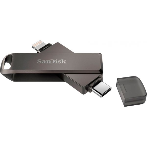 USB Sandisk 2 đầu TypeC và Lightning Flash Drive Luxe  OTG 3.1 64gb cho iPhone Ipad chính hãng