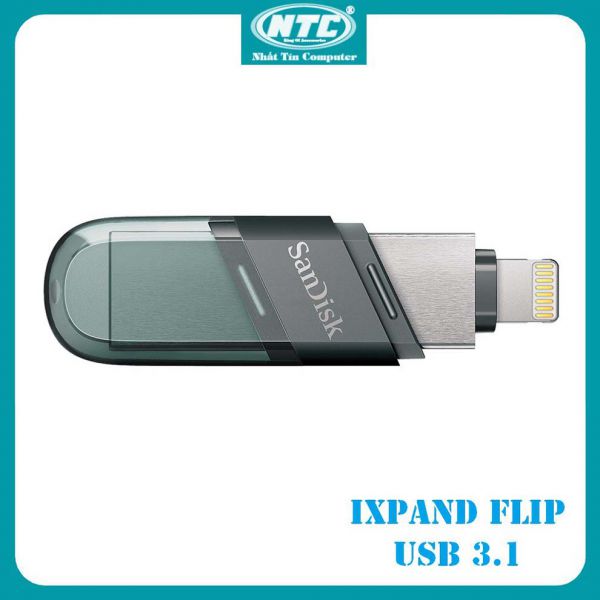 USB Sandisk Ixpand Flip OTG 3.0 64gb cho iPhone Ipad 64GB SDIX90N chính hãng