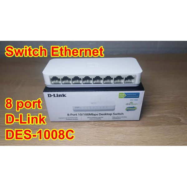 Bộ Chia Mạng Switch 8 Cổng D-Link DGS-1008A Tốc Độ 10/100/1000Mbps