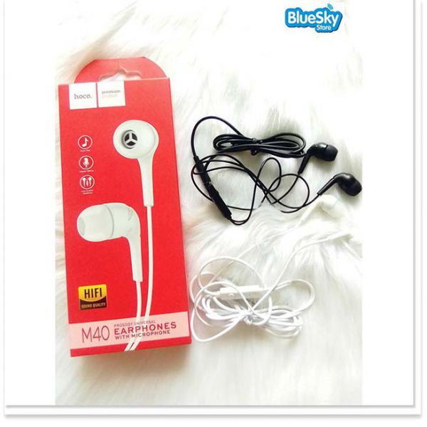 Tai Nghe Hoco M40 chân cắm 3.5mm liền dây có microphone giá rẻ bền đẹp chất lượng cao cho iPhone IP ...