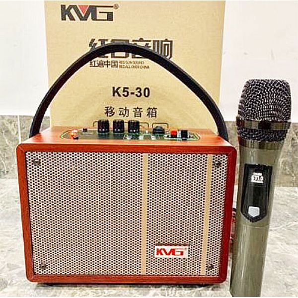 Loa karaoke KVG K530 - Loa xách tay mini du lịch tiện lợi - Tặng kèm 1 micro không dây