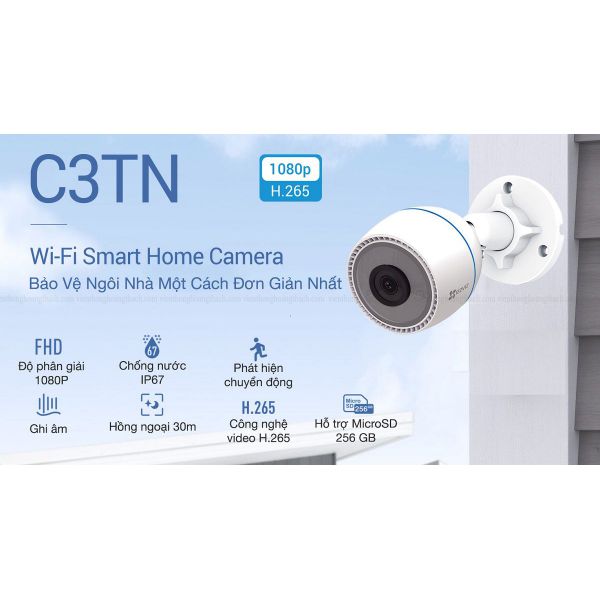 Camera IP Smart Wifi EZVIZ C3TN 2MP 1080 chính hãng