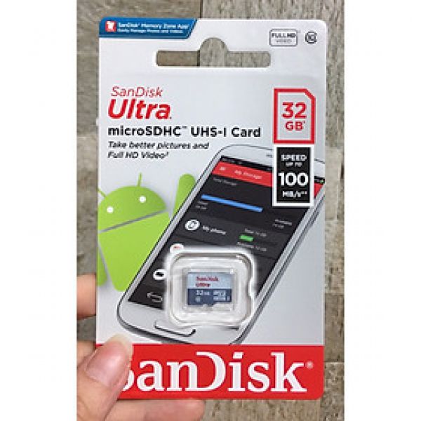 Thẻ nhớ MicroSD Sandisk Ultra 32gb - 100mb Chính Hãng