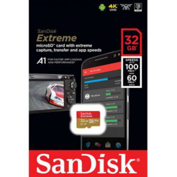 Thẻ nhớ microSD Sandisk Extreme 32gb U3 60x 100mb/s Chính Hãng