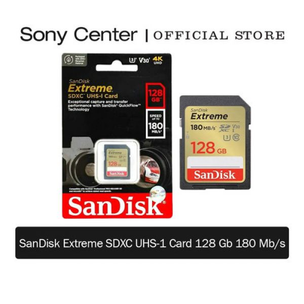 Thẻ nhớ SDXC SanDisk Extreme U3 V30 128GB 180MB/s SDSDXVA-128G-GNCIN chính hãng