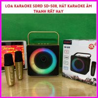 LOA KARAOKE SDRD-508 BLUETOOTH TẶNG KÈM 2 MICRO KHÔNG DÂY SIÊU CHẤT