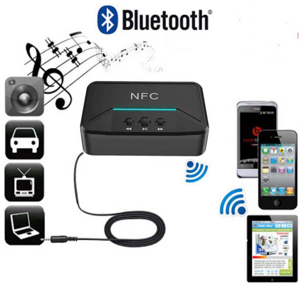 Thiết bị nhận Bluetooth, NFC cho loa và Amply BT200 - Hộp Bluetooth âm thanh không dây BT200 NFC V5.0 - Hàng chính hãng