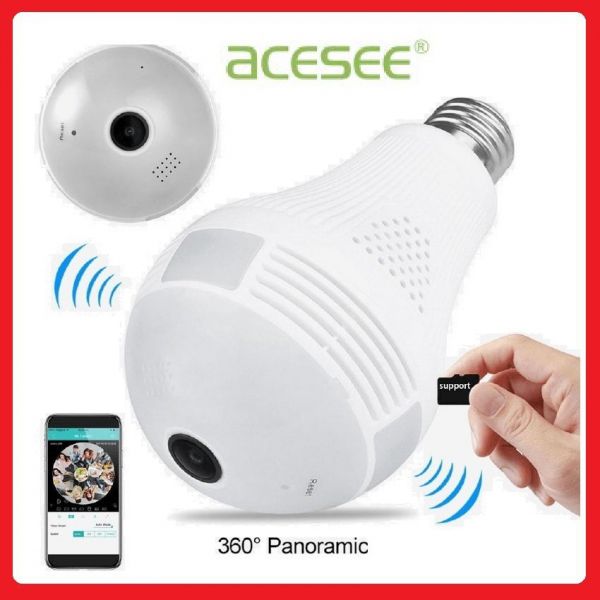 Camera wifi bóng đèn Acesee AC06, 3.0M, camera toàn cảnh, đèn led thoại 2 chiều 
