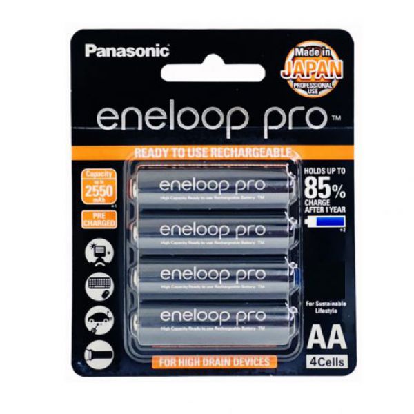 Pin panasonic/eneloop aa 2550 mah vỉ 4 viên 