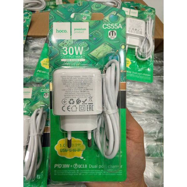 Bộ Sạc Hoco CS55A Type-C to iP 30W Sạc Nhanh chính hãng